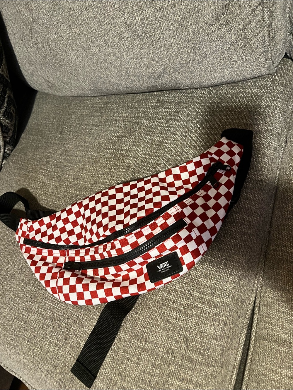 Vans Red & White Checkerboard Belt Bag
